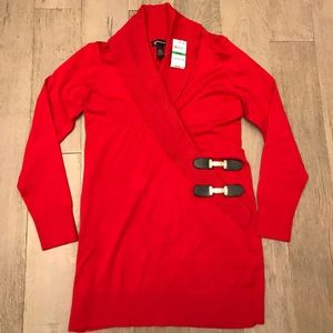 INC red buckle tunic